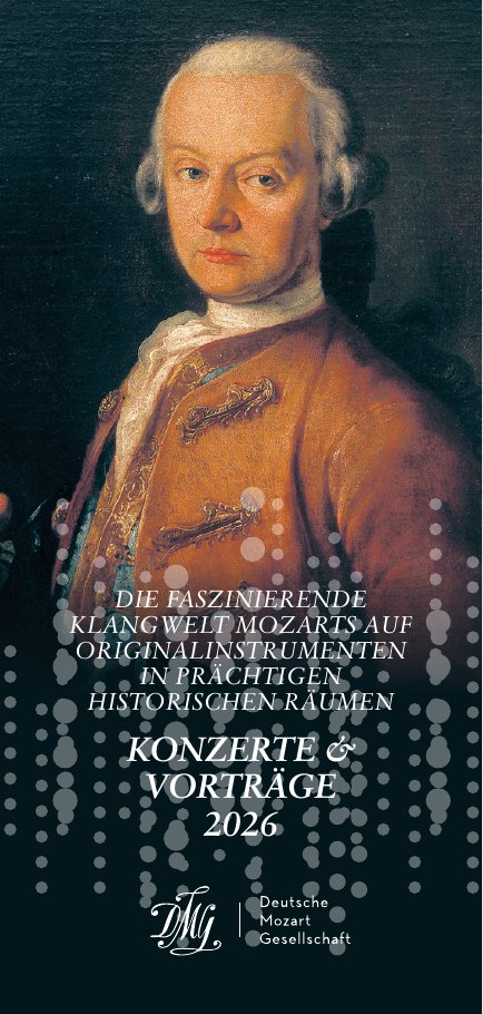 Titelseite des Programmfolders 2026 der Deutschen Mozart-Gesellschaft